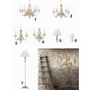 stolná lampa Ideal lux FIRENZE 1x60W E27 - starožitná slonová kosť / zlatá