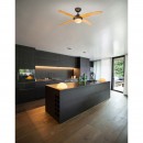 Globo 03385G stropné svietidlo s ventilátorom Lizz 1x60W | E14 - s diaľkovým ovládačom, imitácia dreva