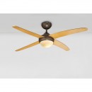 Globo 03385G stropné svietidlo s ventilátorom Lizz 1x60W | E14 - s diaľkovým ovládačom, imitácia dreva