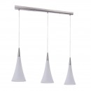 Globo 15307-3 závesné stropné svietidlo Katta 3x40W | E14 - matný nikel, opál