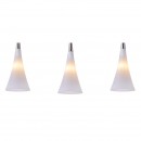 Globo 15307-3 závesné stropné svietidlo Katta 3x40W | E14 - matný nikel, opál