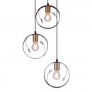 Globo 15346-3 závesné stropné svietidlo Vigo 3x60W | E27 - čierna