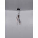 Globo 15353-3H závesné stropné svietidlo Gijon 3x40W | E14 - čierna