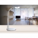 Globo 24103 LED stolná lampa Pegasi 1x6W | 450l | 3000K - ohybné rameno, vypínač na tele, chróm