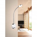 Globo 24103W LED nástenné svietidlo Pegasi 1x6W | 450l | 3000K - ohybné rameno, chróm