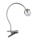 Globo 24134K LED svietidlo s klipom Roslin 1x5W | 470lm | 3000K - ohybné rameno, matný nikel