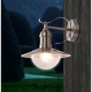 Globo 3270 vonkajšia nástenná lampa Mixed 1x60W | E27 | IP44 - nerez, sklo