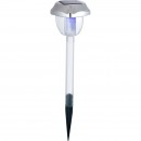 Globo 33080-3 LED solárny záhradný stĺpik Solar 1x0,06W | IP44 | RGB - na zapichnutie, 2 kroky, menič farby, set 3 svetiel, priehľadná