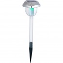 Globo 33080-3 LED solárny záhradný stĺpik Solar 1x0,06W | IP44 | RGB - na zapichnutie, 2 kroky, menič farby, set 3 svetiel, priehľadná