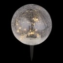 Globo 33303 LED solárne vonkajšie svietidlo Solar 1xAA 20x0,06W | IP44 - na zapichnutie, imitácia popraskaného skla, čierna