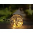 Globo 33303 LED solárne vonkajšie svietidlo Solar 1xAA 20x0,06W | IP44 - na zapichnutie, imitácia popraskaného skla, čierna