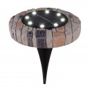 Globo 33414S-4 LED vonkajšie solárne svietidlo Solar 8x0,1W | 4000K | IP44 - na zapichnutie, set 4 svetiel, čierna