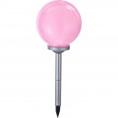 Globo 33793 LED solárny záhradný stĺpik Solar 4x0,06W | IP44 | RGB - k zapichnutie, menič farieb, biela, strieborná