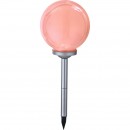 Globo 33793 LED solárny záhradný stĺpik Solar 4x0,06W | IP44 | RGB - k zapichnutie, menič farieb, biela, strieborná