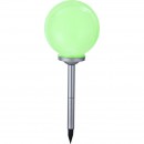 Globo 33793 LED solárny záhradný stĺpik Solar 4x0,06W | IP44 | RGB - k zapichnutie, menič farieb, biela, strieborná