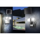 Globo 3717S LED solárne záhradné svietidlo s pohybovým čidlom Solar 2x3W | 209lm | 6000K | IP44 - nastaviteľná výška, šedá