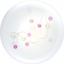 Globo 48070 stropné svietidlo Ballerina 1x60W | E27 - biela, chróm, satinované sklo, viacfarebná