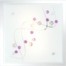 Globo 48072-2 stropné svietidlo Ballerina 2x60W | E27 - biela, chróm, satinované sklo, viacfarebná