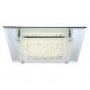 Globo 49301 LED prisadené stropné svietidlo Liana 1x17W | 1460lm | 4000K - chróm, priehľadný kryštál, satinované sklo