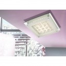 Globo 49362 LED stropné svietidlo Elena 1x12W | 1020lm | 4000K - chróm, satinované sklo, priehľadný krištáľ