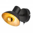 Globo 54001-1 LED nástenné svietidlo Lotte 1x4W | 136L | E14 LED | 2700K - čierna, zlatá