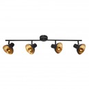 Globo 54001-4 stropné bodové svietidlo Lotte 4x4W | E14 LED | 544lm | E14 LED | 2700K - čierna, zlatá