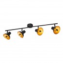 Globo 54001-4 stropné bodové svietidlo Lotte 4x4W | E14 LED | 544lm | E14 LED | 2700K - čierna, zlatá