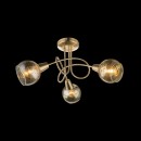 Globo 54346-3 prisadené stropné svietidlo Lara 3x4W | E14 LED | 320lm | 3000K - žiarovky súčasťou balenia, zlatá, jantárová