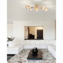 Globo 54346-5 prisadené stropné svietidlo Lara 5x4W | E14 LED | 1600L | 3000K - žiarovky súčasťou balenia, zlatá, jantárová