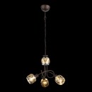 Globo 54357-3H závesné stropné svietidlo Indiana 3x40W | E14 | | 1x LED 5W | 305lm | 3000K - bronz, dymové sklo