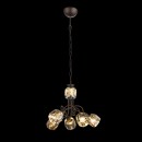 Globo 54357-5H závesné stropné svietidlo Indiana 5x40W | E14 | | 1x LED 5W | 305lm | 3000K - bronz, dymové sklo