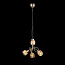 Globo 54358-3H závesné stropné svietidlo Mero 3x40W | E14 | 1x LED 5W | 305lm | 3000K - zlatá, jantárová