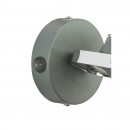 Globo 54658-1 nástenné svietidlo Daisy 1x40W | E14 - vypínač na tele, sivá