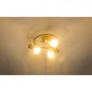 Globo 54808-3 prisadené stropné svietidlo Aeron 3x25W | E14 - hrdza, zlatá