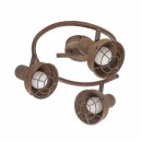 Globo 54810-3 prisadené stropné svietidlo Tycho 3x15W | E14 LED - hrdza