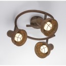 Globo 54810-3 prisadené stropné svietidlo Tycho 3x15W | E14 LED - hrdza