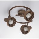 Globo 54810-3 prisadené stropné svietidlo Tycho 3x15W | E14 LED - hrdza