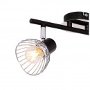 Globo 54815-2 stropné či nástenné svietidlo Fassa 2x40W | E14 - čierna, chróm