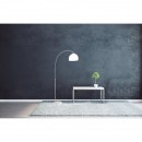 Globo 58227 stojaca lampa Newcastle 1x40W | E27 - vypínač na tele, nastaviteľná výška, biela, matný nikel
