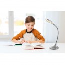 Globo 58244 LED stolové svietidlo Shannon 1x5W | 400lm | 3000K - ohybné rameno, dotykový stmievač, strieborná