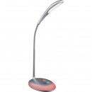 Globo 58265 LED stolové svietidlo Minea 1x3W | 230L | 5000K | RGB - nastaviteľná výška, ohybné rameno, dotykový stmievač, menič farieb, fixácia farieb, strieborná