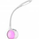 Globo 58278 LED stolná lampa Tarron 1x5W | 280L | 5500K | RGB - dotykový stmievač, osvetlený podstavec, fixácia farby, biela