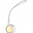 Globo 58278 LED stolná lampa Tarron 1x5W | 280L | 5500K | RGB - dotykový stmievač, osvetlený podstavec, fixácia farby, biela
