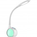 Globo 58278 LED stolná lampa Tarron 1x5W | 280L | 5500K | RGB - dotykový stmievač, osvetlený podstavec, fixácia farby, biela