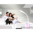 Globo 58278 LED stolná lampa Tarron 1x5W | 280L | 5500K | RGB - dotykový stmievač, osvetlený podstavec, fixácia farby, biela
