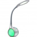 Globo 58279 LED stolná lampa Tarron 1x5W | 280L | 5500K | RGB - dotykový stmievač, osvetlený podstavec, fixácia farby, šedá