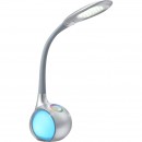 Globo 58279 LED stolná lampa Tarron 1x5W | 280L | 5500K | RGB - dotykový stmievač, osvetlený podstavec, fixácia farby, šedá