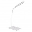 Globo 58298 LED stolové svietidlo Hekla 1x5W | 250l | 3000-6000K - bezdrôtová nabíjačka, USB nabíjací kábel, dotykový stmievač, ohybné rameno, biela
