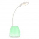 Globo 58324 LED stolové svietidlo Margaery 1x3W | 155l | 3000K-4000K-5700K | RGB - držiak na ceruzky, menič farieb, fixácia farieb, dotykový stmievač, USB, biela