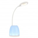 Globo 58324 LED stolové svietidlo Margaery 1x3W | 155l | 3000K-4000K-5700K | RGB - držiak na ceruzky, menič farieb, fixácia farieb, dotykový stmievač, USB, biela